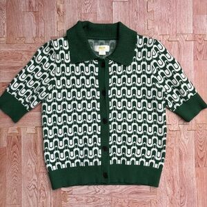 Anthropologie The Kinsley Collared Cropped Cardigan Sweater by Maeve X-Small XS